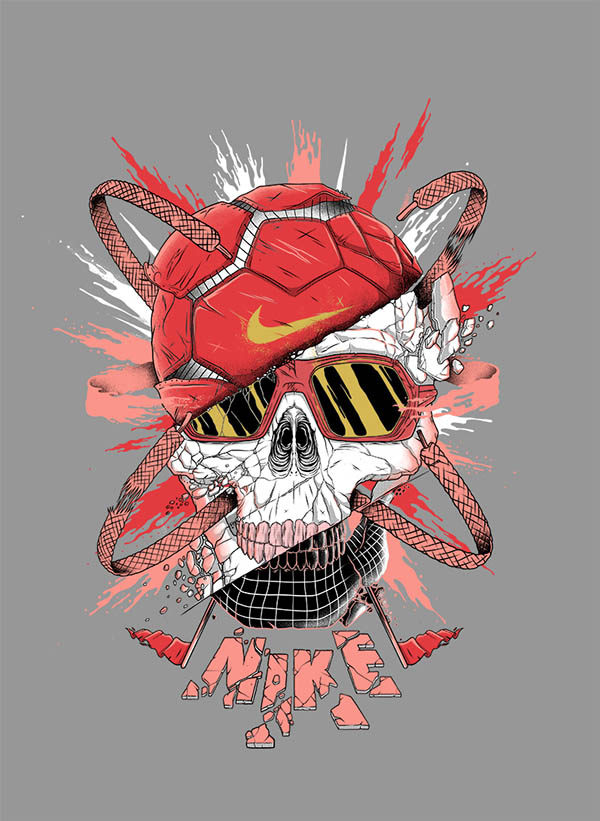 Nike online skull shirt